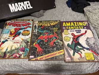 Marvel Spider-Man Comic Cover Canvas Wall Art Set of 3