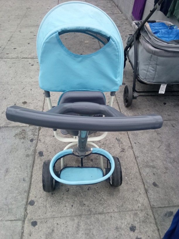 Baby Push Tricycle Stroller For Kids Boys/Girls Age 9 Months 5 Yrs Old Blue