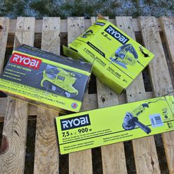 Ryobi corded New three tool set. Grinder, jigsaw, belt sander