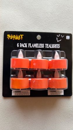 Spirit 6-Pack Flameless Orange Tealights