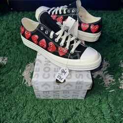 Converse x CDG Low Black Red 