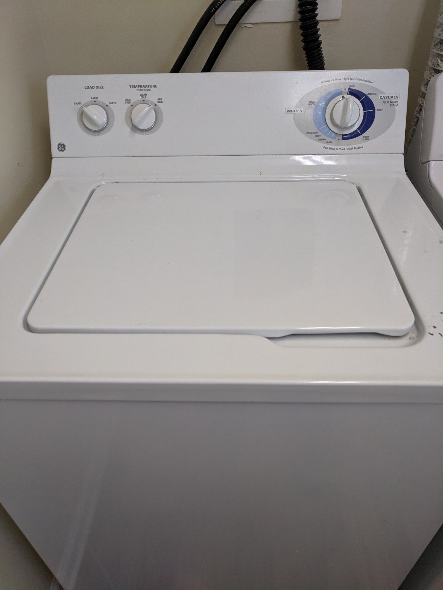 GE washer and gas dryer