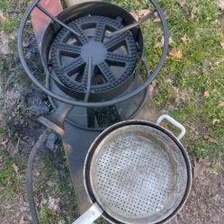 Propane Burner Wit Pot And Strainer