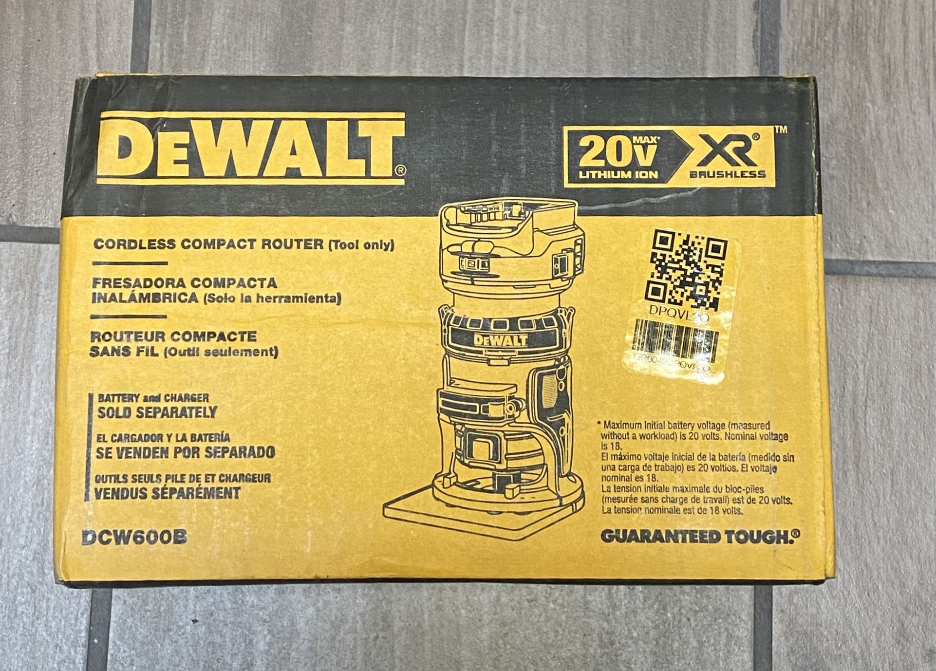 Dewalt 20V MAX XR Cordless Brushless Fixed Base Compact Router Nuevo en caja sellada