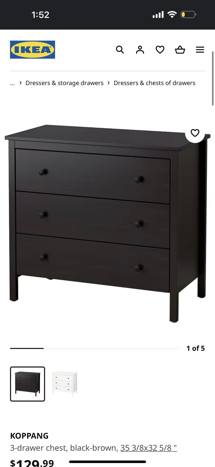 3 Drawer Dresser