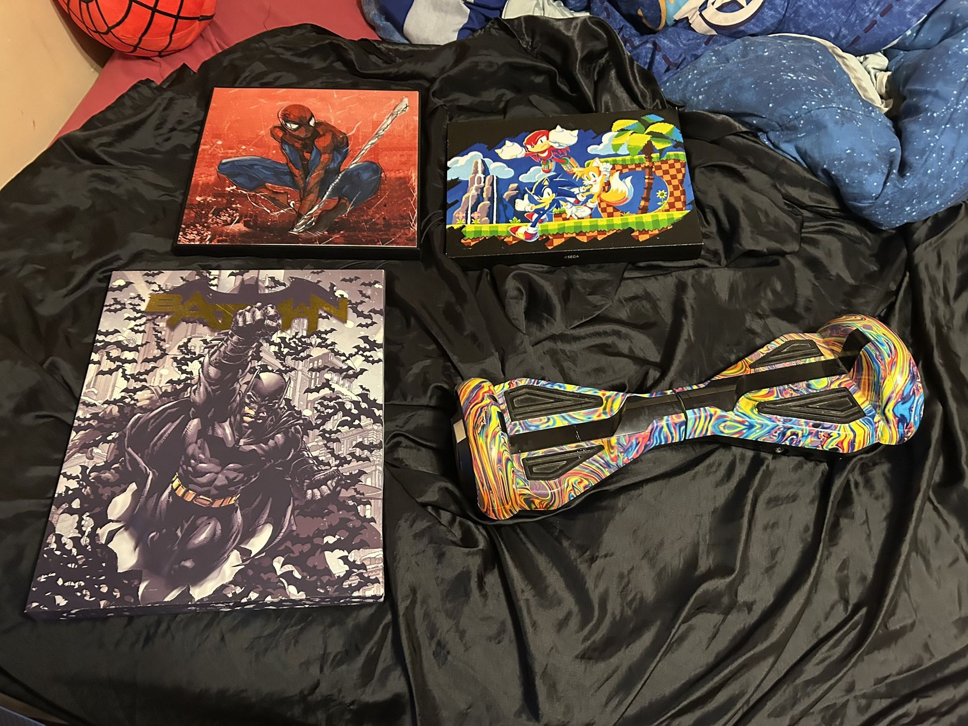 Hover board and charger and posters