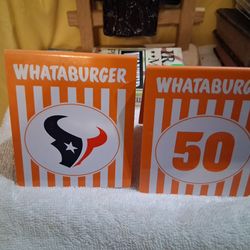 Whataburger "Texans" Table Tent.