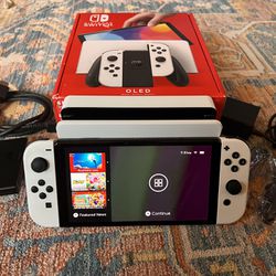 Nintendo Switch OLED White Console Great Condition Complete In Box
