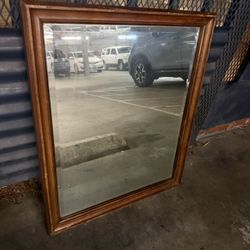 Old School, Heavy Framed Mirror 30 X 37