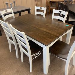 7 Piece Dining Table Set ⭐$39 Down Payment with Financing ⭐ 90 Days same as cash