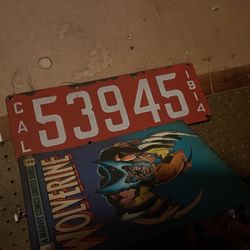 Vintage license plate