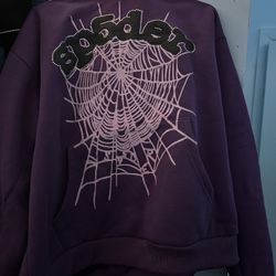 Spider Sweatsuit Purple Rhinestone Sz Large-Medium