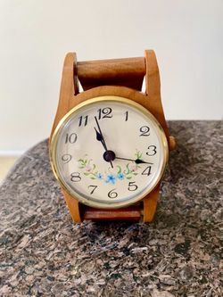 Wooden Clock Watch 