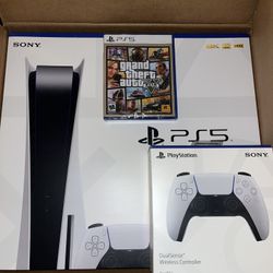 PlayStation 5 Brand New 2 Remotes GTA 5