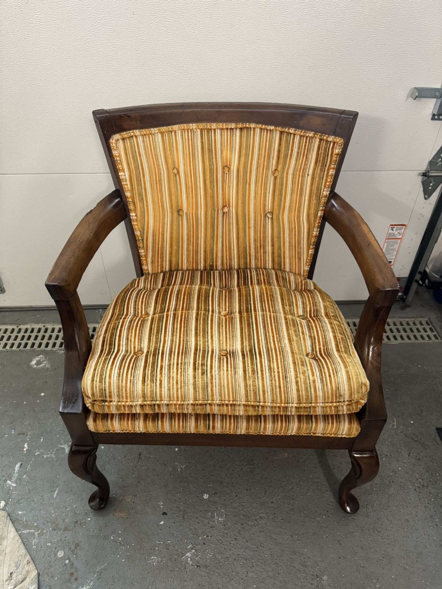 Antique Style Velvet Armchair