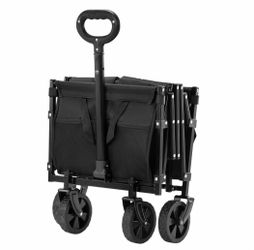 Black Folding Utility Wagon Cart