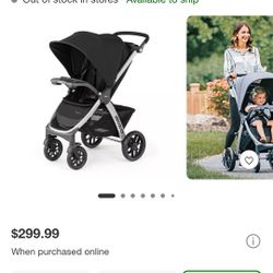 Chicco Bravo Quick-Fold Stroller - Black
