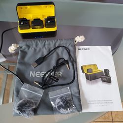 NEEWER Pro Wireless Microphone System With Portable Charging Case ( Brand New, Never Used ) For $30