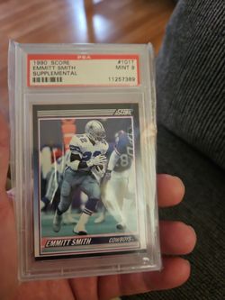 1990 score EMMITT SMITH Supplemental #101t psa 9