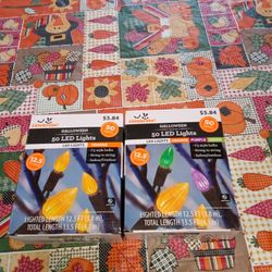 2 Boxes Of Halloween Lights New 