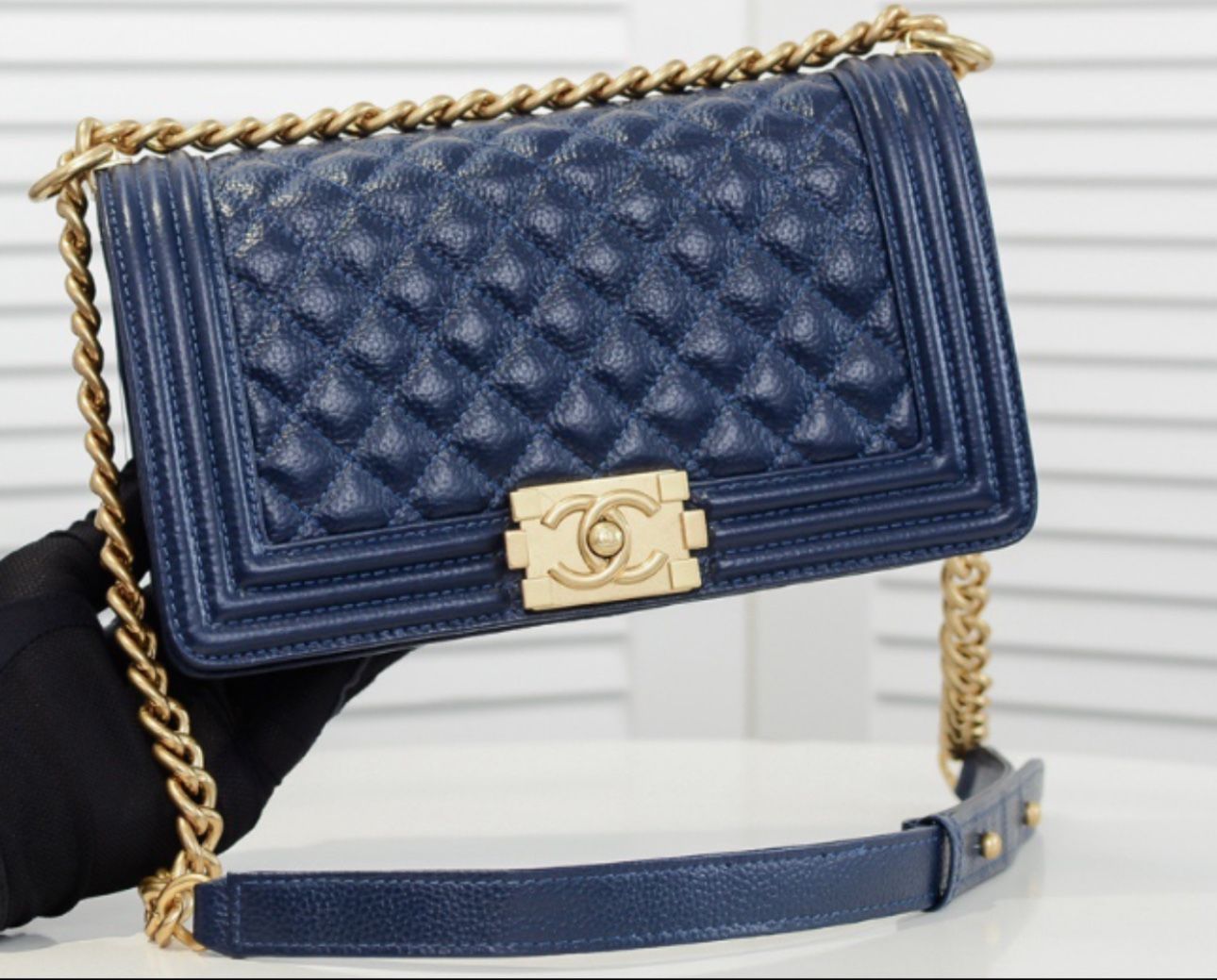 Chanel Le Boy Flap Bag Quilted Soft Caviar bag