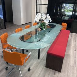 1987 Classic Cassina 12’x4’ Glass Table