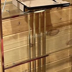 Golden Brass Displays Shelves Glass 