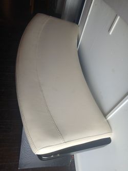 Curved Leather Bench