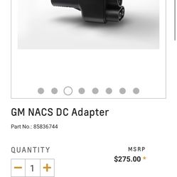 GM NACS adapter for CCS EVs