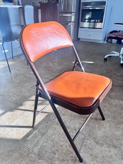 Padded Folding Chair Orange
