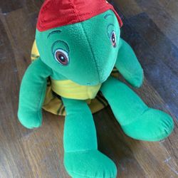 Kidpower Nelvana Plush 14” Talking Franklin The Turtle Stuffed Toy  1986 WORKS