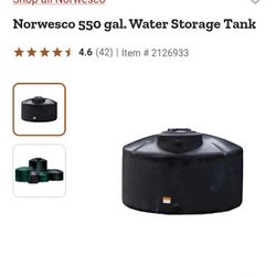 550 Gallon Water Storage Tank