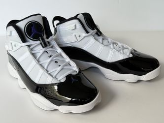 Nike AIR Jordan 6 Rings Shoes Dark Concord White Black 322992-104 Size8 Deadstock 2018