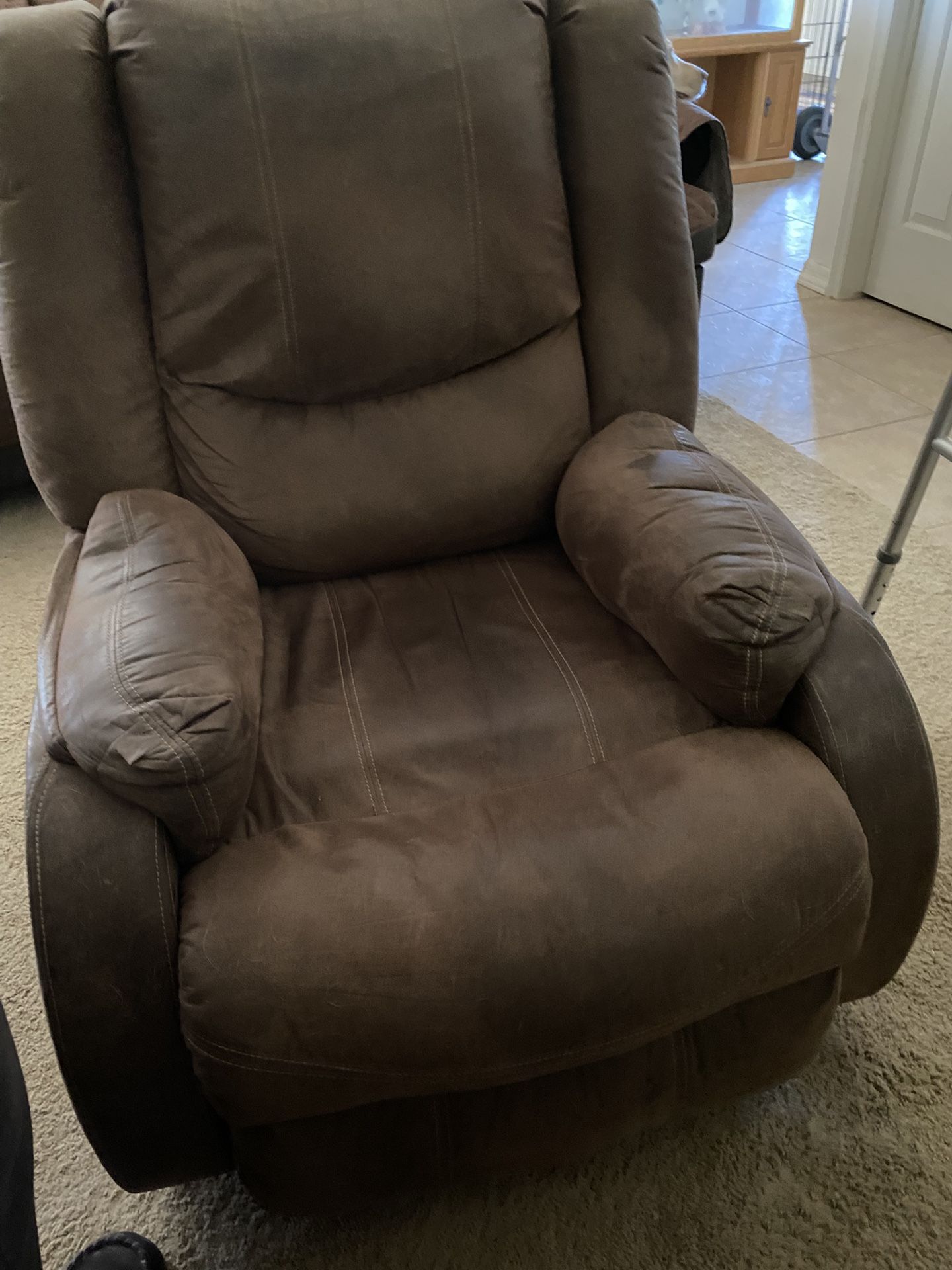 Living Room Manual Leather Recliner 