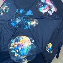 Custom steampunk Hot Air Balloon Umbrella 