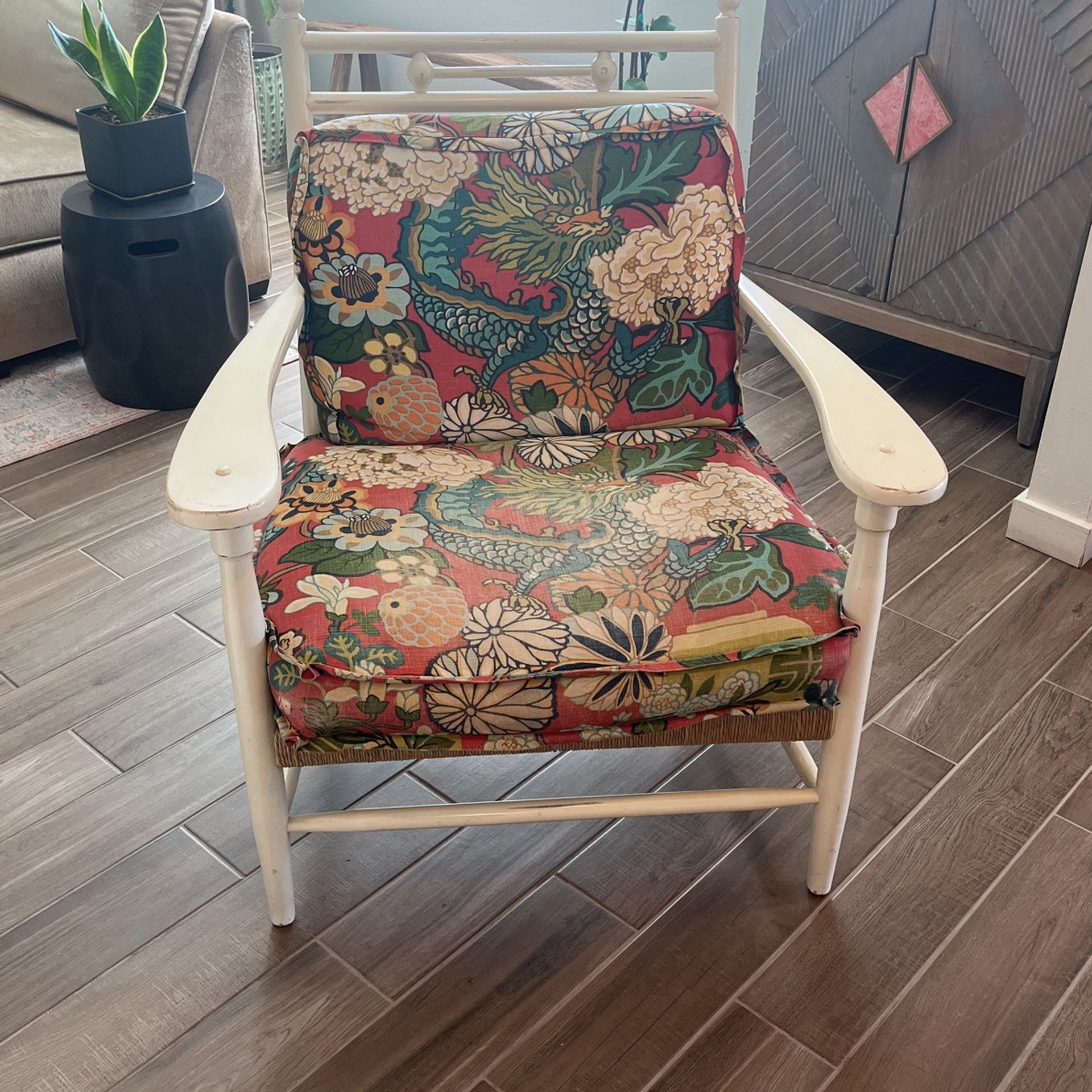 Redford House Wood Frame Chair With Cushion 