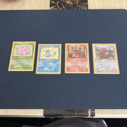 4 1st Edition Pokemon Cards