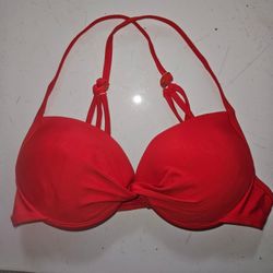 Neon Orange Push Up Bikini, Top M7-9, Bottom S 3-5 The RED  M7-9