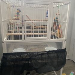 Bird Cage On Wheels 32 Inches