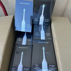 Brushmo e-Series Sonic Electric Toothbrush, Rechargeable Toothbrush with 3 Modes, 2-Min Timer, 30-Day Battery, Charging Base, White