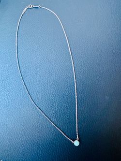 Sterling Silver Necklace w/ Turquoise Pendant. Tiffany & Co.