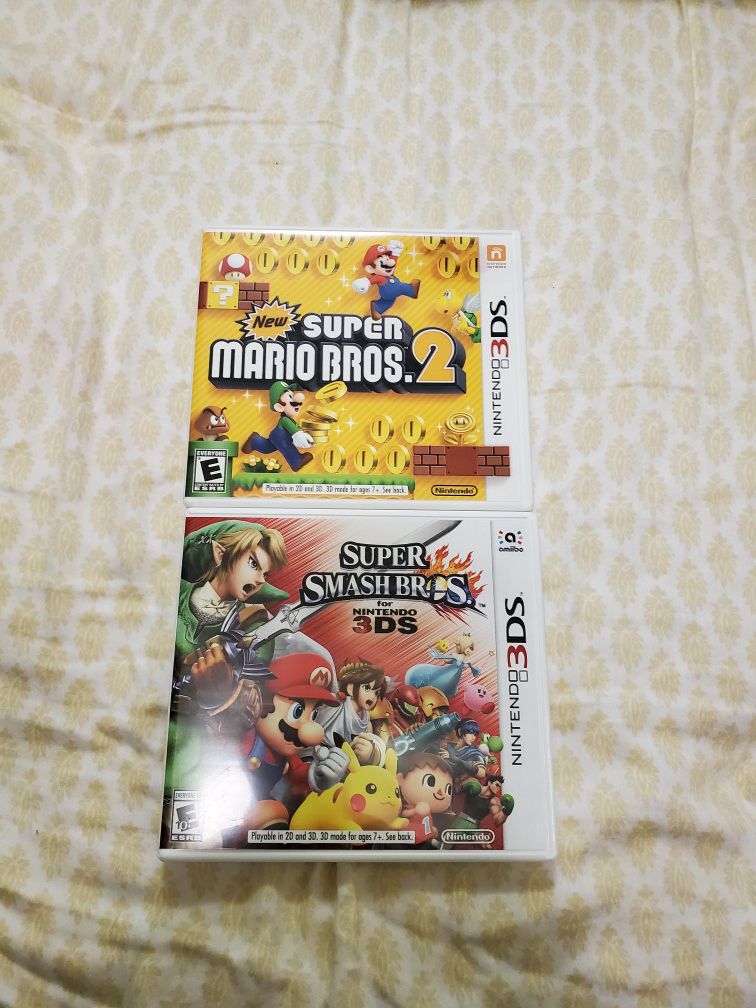 SUPER SMASH BROS AND SUPER MARIO 2 NINTENDO 3DS