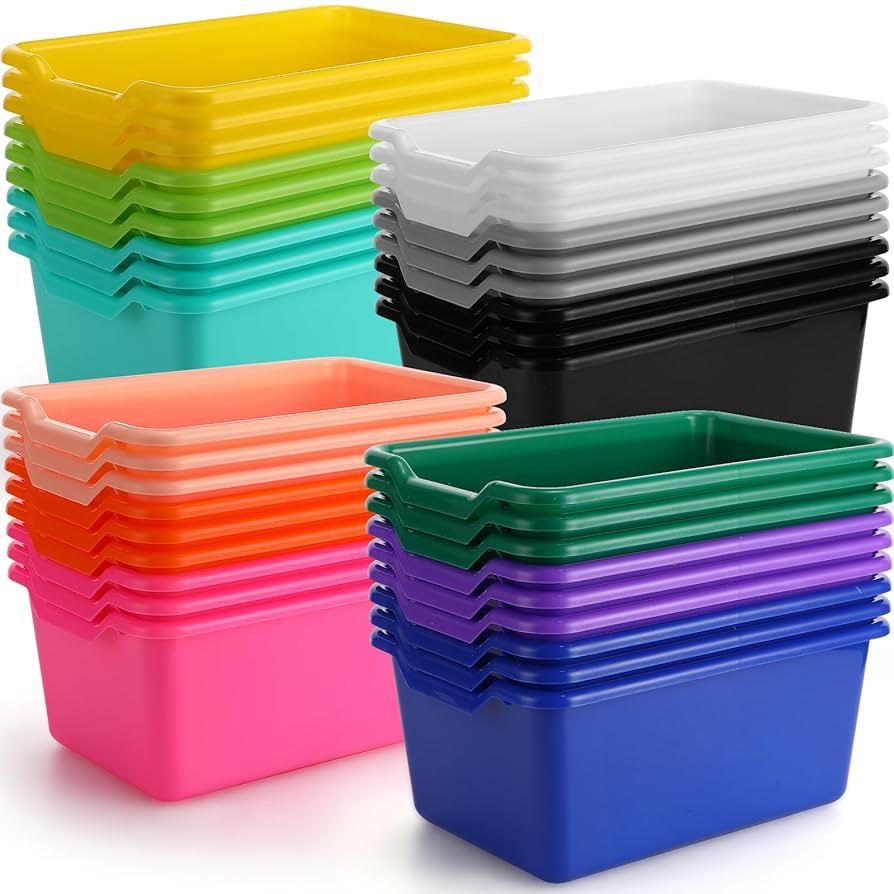 36 Pcs Plastic Cubby Bins stackable