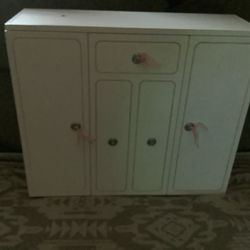 Our Generation / American Girl Wooden Wardrobe Closet For 18” American Girl Dolls, Very Clean All Drawers And Doors Work