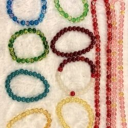 Glass Beaded Bracelets And Necklaces One Of One