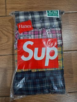 Supreme Hanes Plaid Boxers Size XL