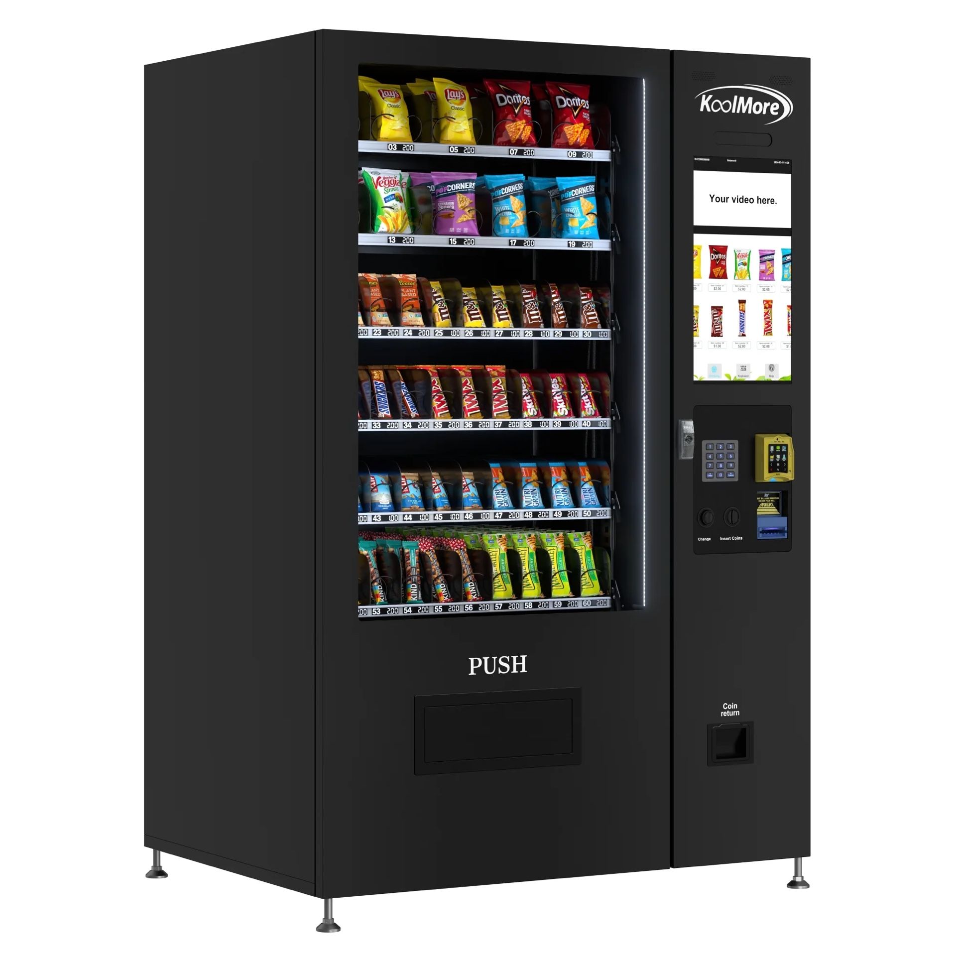 60 Slot Snack Vending Machine with 22-inch Touch Screen