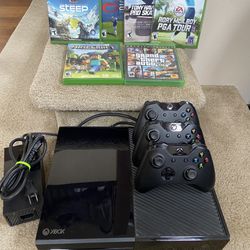 XBox One w/ 3 Controllers & 6 Games