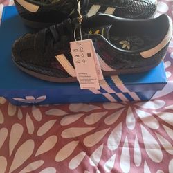 Men's Black Snake Skin Adidas Samba