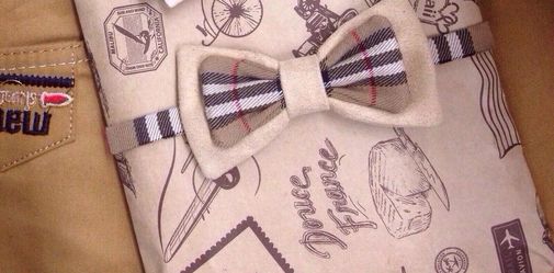 Burberry style bow tie